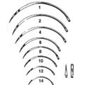 Suture needles-3/8 circle used in funeral service operations, from lynch supply