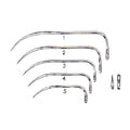 Suture needles-back curved loopuyt used in funeral service operations, from lynch supply