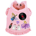 Swiftie Inspired #3 Denim Dog Jacket- Pink