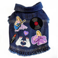 Swiftie Inspired #3 Denim Dog Jacket- Ruffles