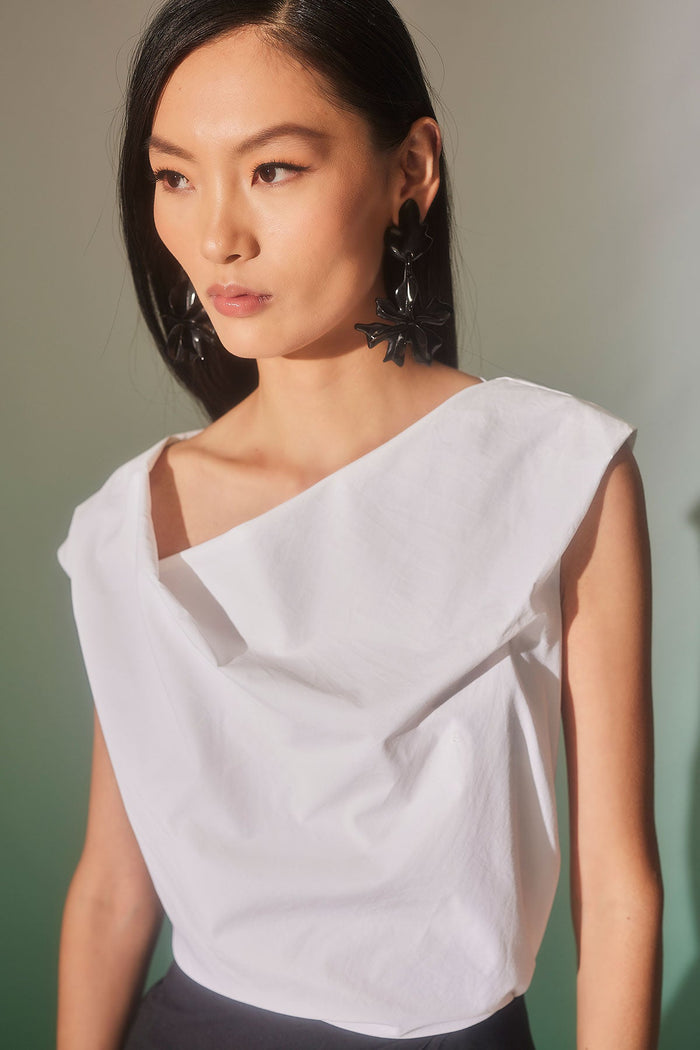 Techno Poplin Origami Tunic