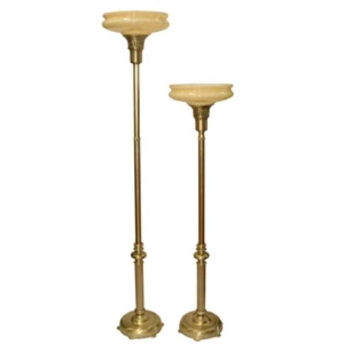 Telescopic torchiere lamp with shades used in funeral service operations, from lynch supply