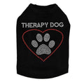 Therapy Dog Rhinestones Tank - Many Colors - Posh Puppy Boutique