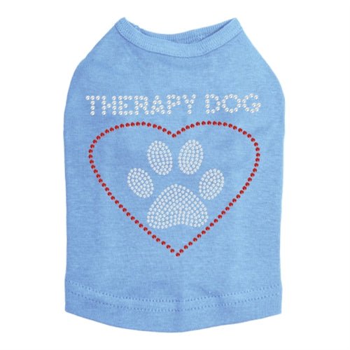 Therapy Dog Rhinestones Tank - Many Colors - Posh Puppy Boutique