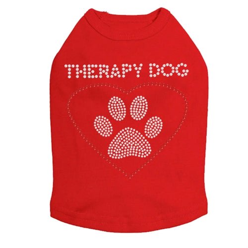 Therapy Dog Rhinestones Tank - Many Colors - Posh Puppy Boutique