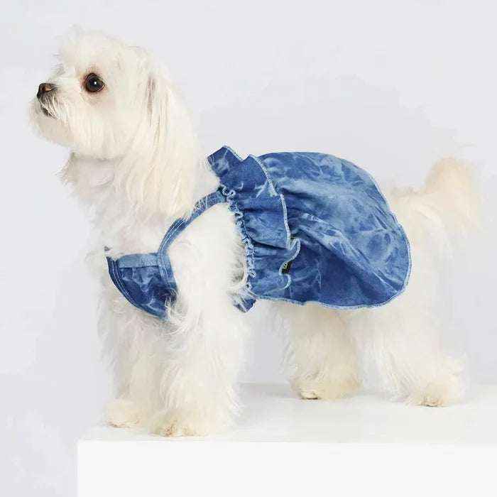 Tie Dye Denim Dress - Posh Puppy Boutique