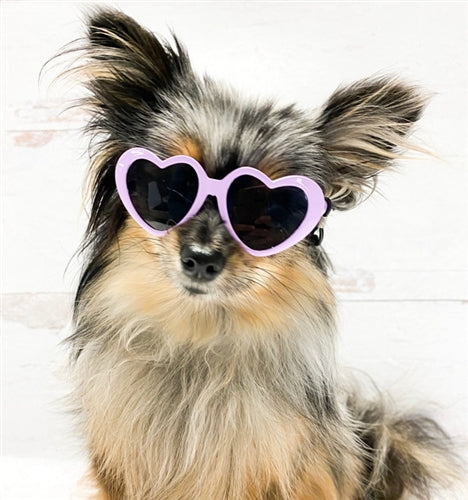 Tiny Dog Heart Sunglasses in Lavender - Posh Puppy Boutique