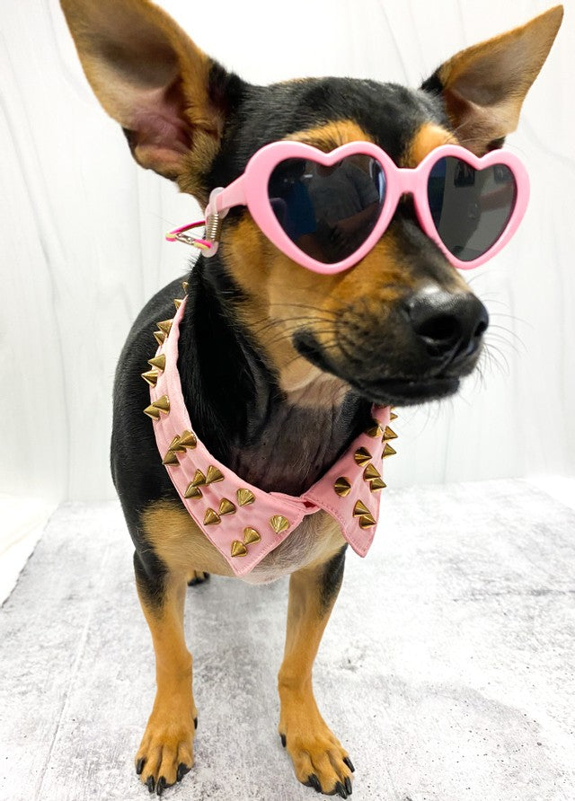 Tiny Dog Heart Sunglasses in Light Pink - Posh Puppy Boutique