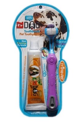 Triple Pet Toothbrush Kit for Large Breeds - Posh Puppy Boutique