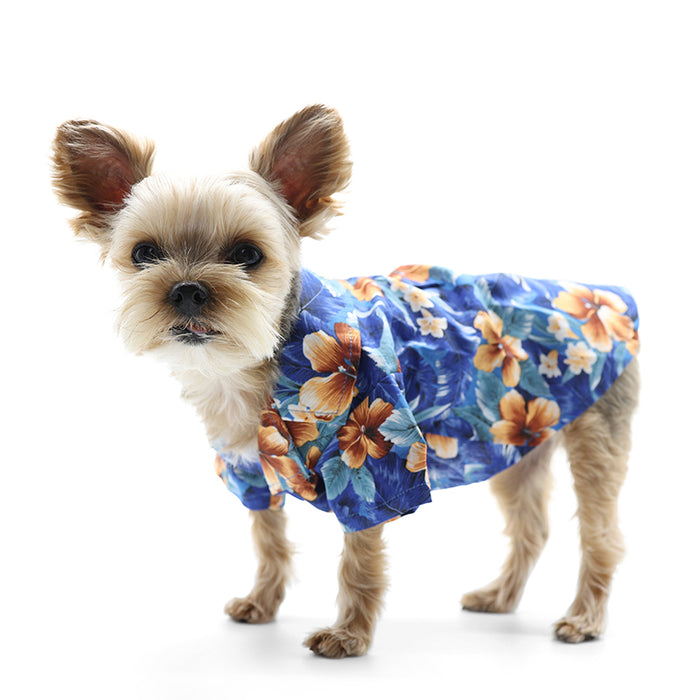 Tropical Floral Shirt Blue