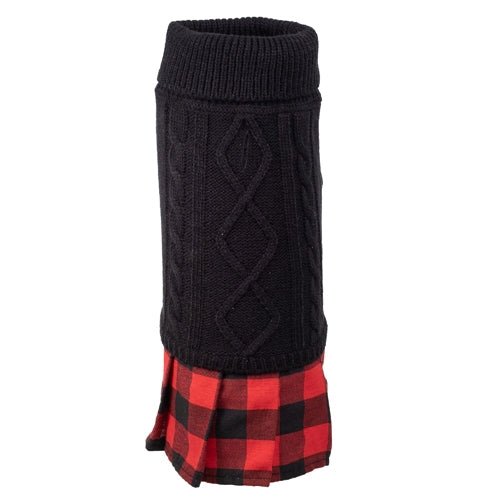 Turtleneck Dress Black and Buffalo Black - Posh Puppy Boutique
