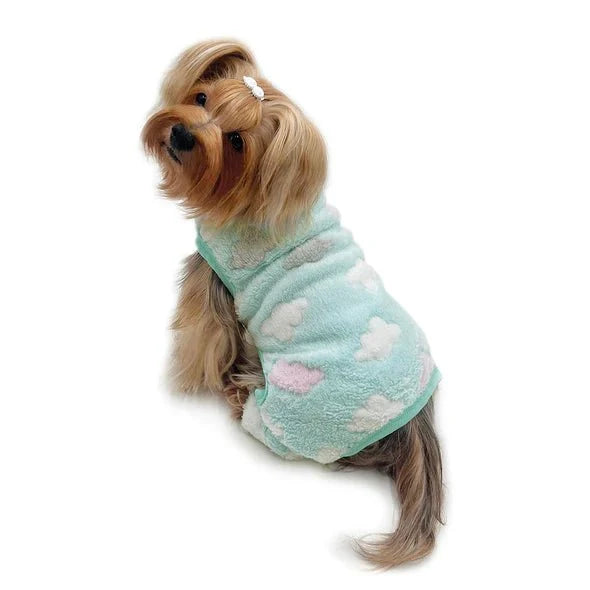 Ultra Plush Fluffy Clouds Front Sleeveless Pajamas - Posh Puppy Boutique