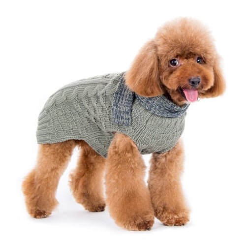 Urban Scarf Cable Sweater - Gray - Posh Puppy Boutique