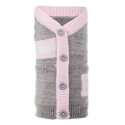 Varsity Cardigan in Pink - Posh Puppy Boutique