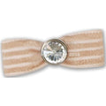 Velvet Bling Hair Bow - Tan - Posh Puppy Boutique