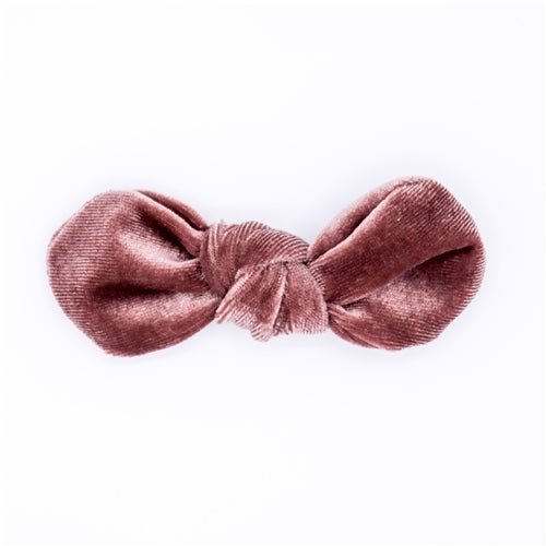 Velvet Hair Bow - Rose Gold - Posh Puppy Boutique