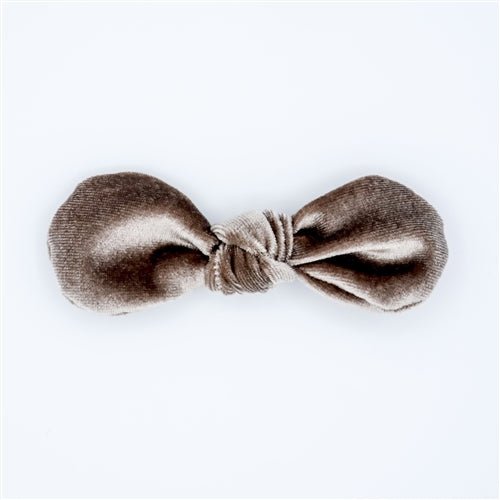 Velvet Hair Bow - Toffee - Posh Puppy Boutique