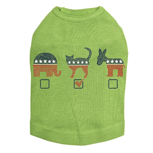 Vote Cat, Elephant, Donkey Dog Tank - Many Colors - Posh Puppy Boutique