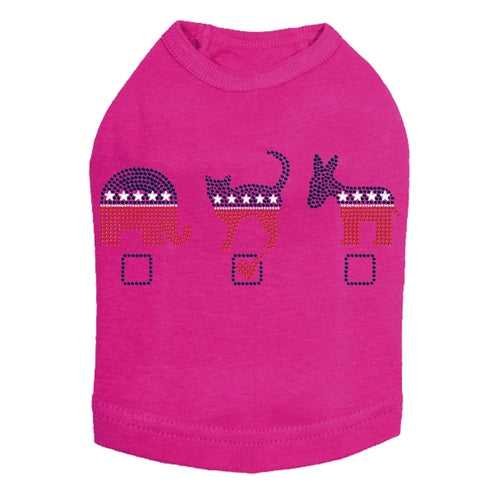 Vote Cat, Elephant, Donkey Dog Tank - Many Colors - Posh Puppy Boutique