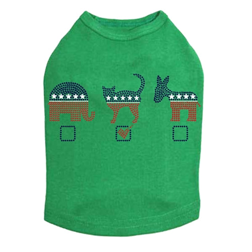 Vote Cat, Elephant, Donkey Dog Tank - Many Colors - Posh Puppy Boutique