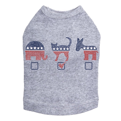 Vote Cat, Elephant, Donkey Dog Tank - Many Colors - Posh Puppy Boutique
