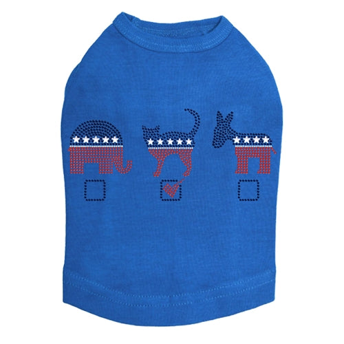 Vote Cat, Elephant, Donkey Dog Tank - Many Colors - Posh Puppy Boutique