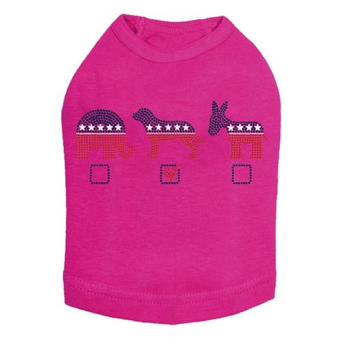 Vote Dog, Elephant, Donkey Dog Tank - Many Colors - Posh Puppy Boutique