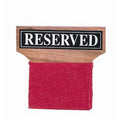 Walnut reserved signs used in funeral service operations, from lynch supply