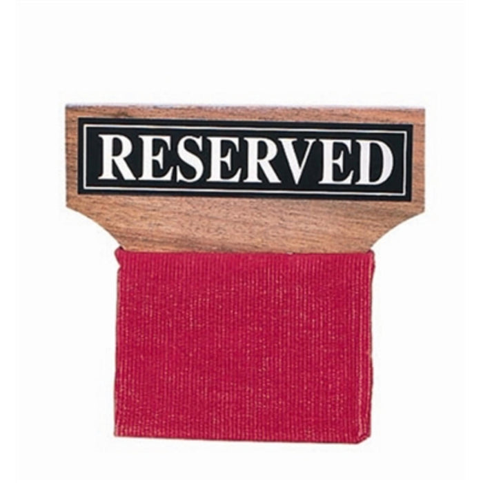 Walnut reserved signs used in funeral service operations, from lynch supply