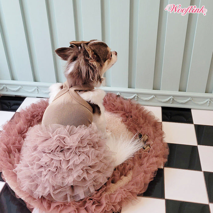 Wooflink Baby Tulle Dress in Chocolate