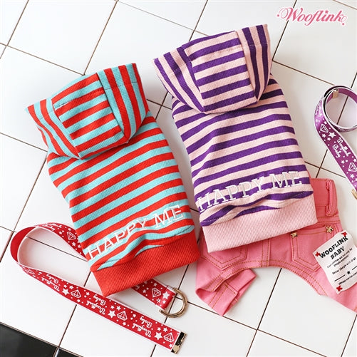 Wooflink Happy Me Hoodie in Pink - Posh Puppy Boutique