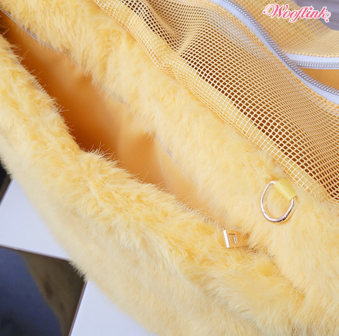 Wooflink Hug Me Bag 2 Fur in Yellow