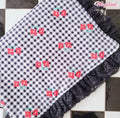 Wooflink Life is Better with Flowers Blanket - Black - Posh Puppy Boutique