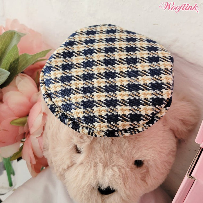 Wooflink Party Season Beret - Blue - Posh Puppy Boutique
