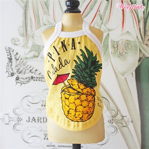 Wooflink Pina Colada Top in Yellow - Posh Puppy Boutique