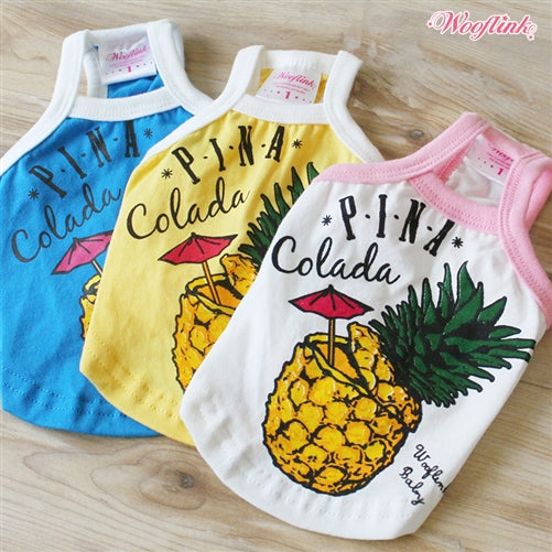 Wooflink Pina Colada Top in Yellow - Posh Puppy Boutique