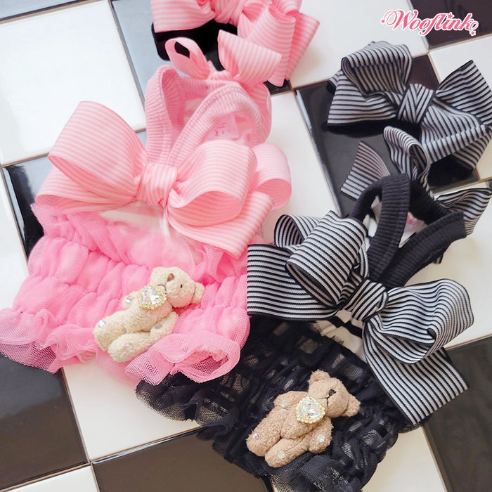 Wooflink Romantic Teddy Crop Top in Pink