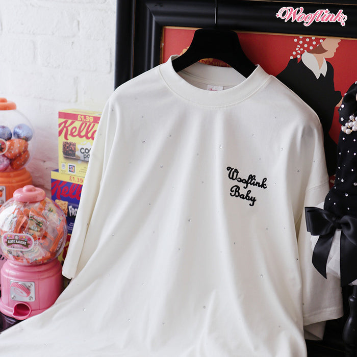 Wooflink Shine Like a Diamond T-Shrit For Mom in White