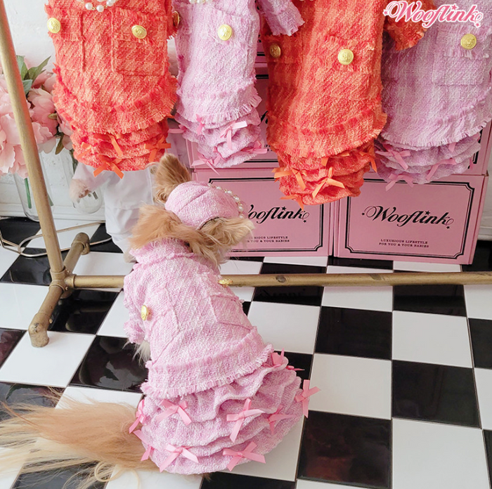 Wooflink Tweed Jacket 2 - Pink