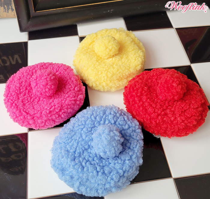 Wooflink Vivid Winter Beret in Blue