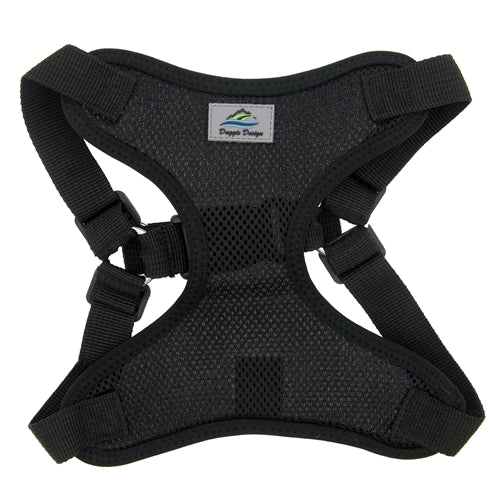 Wrap and Snap Choke Free Dog Harness - Black - Posh Puppy Boutique