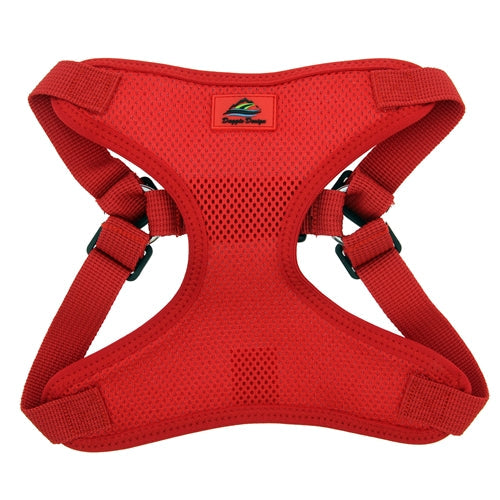 Wrap and Snap Choke Free Dog Harness - Flame Red - Posh Puppy Boutique
