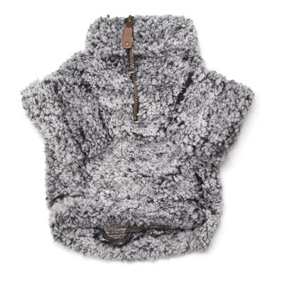 Wubby Fleece 1/4 Zip Pullover Black - Posh Puppy Boutique